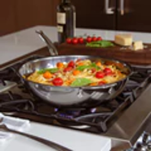 Hestan Nanobond Stainless Steel 14 inch Chef Pan with Helper Handle