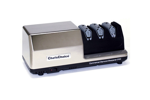 Chef'sChoice Commercial Diamond Hone 3-Stage Knife Sharpener - Brushed Metal