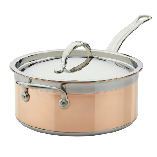 Hestan CopperBond Copper Induction 4 qt. Sauce Pan w/Lid & Helper Handle
