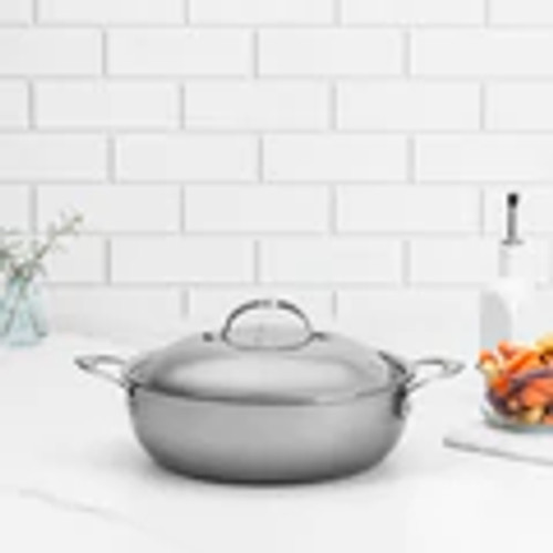 Hestan Nanobond Stainless Steel Dutch Oven 5 Quart with Lid