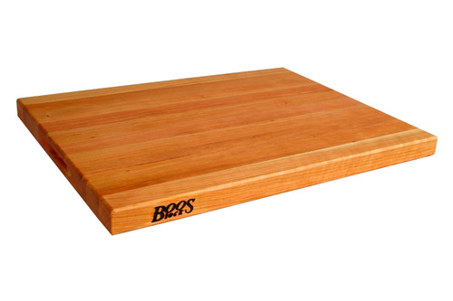 John Boos Reversible Edge Grain Cutting Board with Grips - 20 x 15 x 2 1/4 inch - Cherry