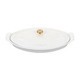 Le Creuset 1.7qt Fish Baker - White with Gold Knob