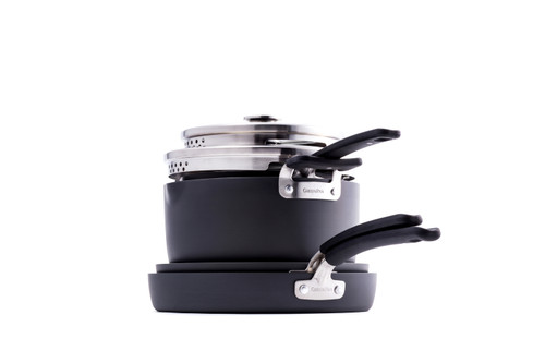 Greenpan Levels Hard Anodized 6 Piece Stackable Ceramic Nonstick Cookware Set